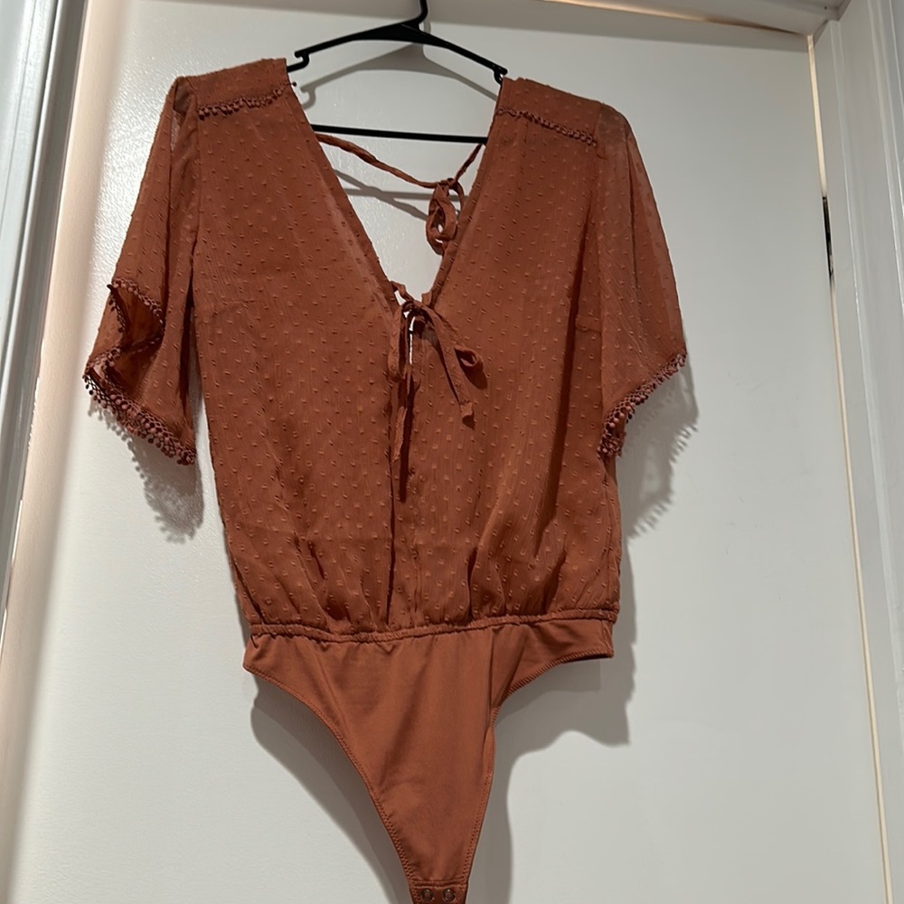 NWT Abercrombie & Fitch Small Bodysuit with Ties
